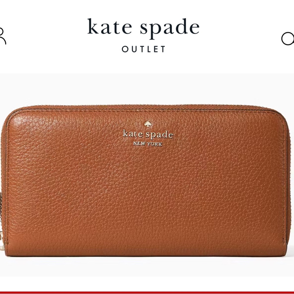 Kate Spade Leila Large Continental Wallet in warm gingerbread